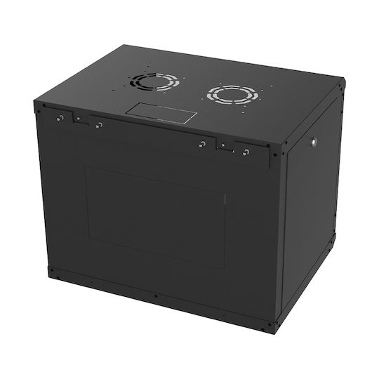 Edision Wall Mounted Rack Cabinet 19U Black 60-02-0102