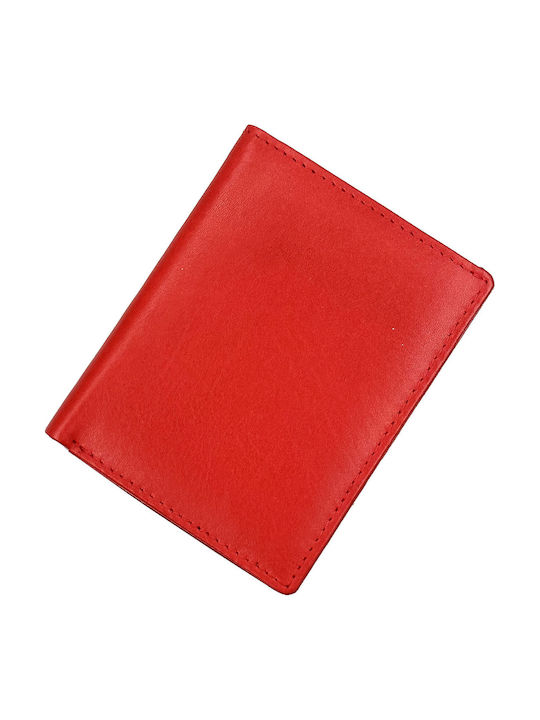 Leather Men's Wallet Red