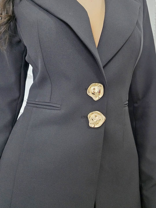 Women's Black Suit in Tapered Leg Style
