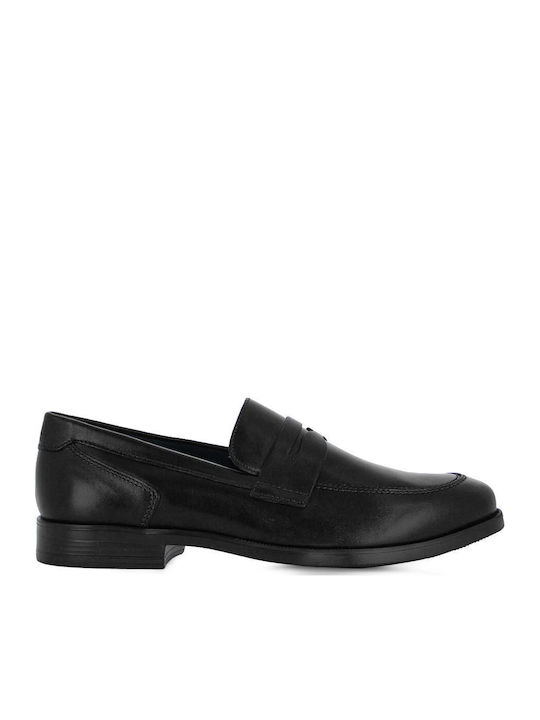 Leather Men's Moccasins in Black Colour