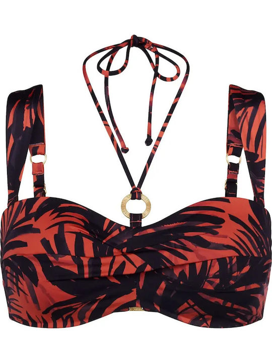 Summer Bikini Top Floral Black