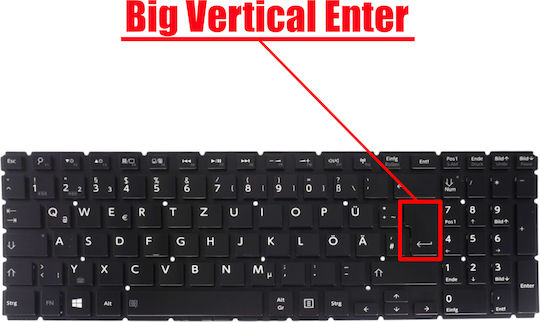 German Laptop Keyboard Toshiba Satellite L50-b L50d-b L50dt-b L50t-b L50-b-1gp Aebliu00020 Mp-13r83us-9201 Aeblia00010 Nsk-v90sq De Without Frame Backlit Black Code 40329denofrbl