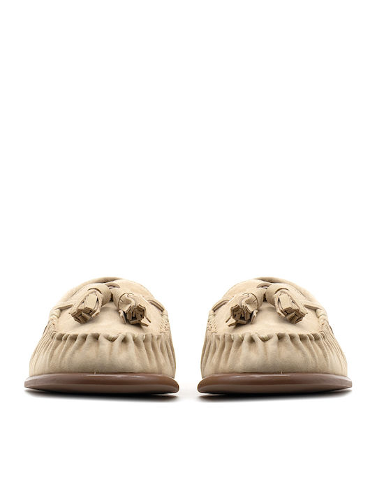 Kalogirou Leather Women's Loafers in Brown Colour