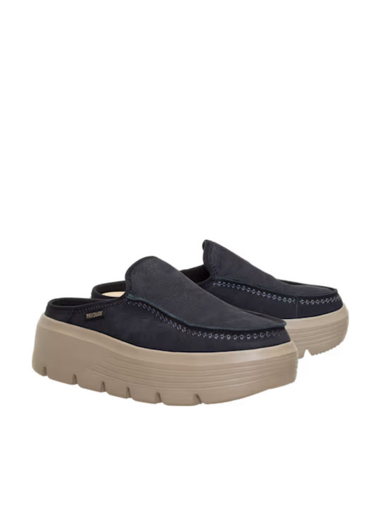 Hey Dude Women's Leather Clogs Black