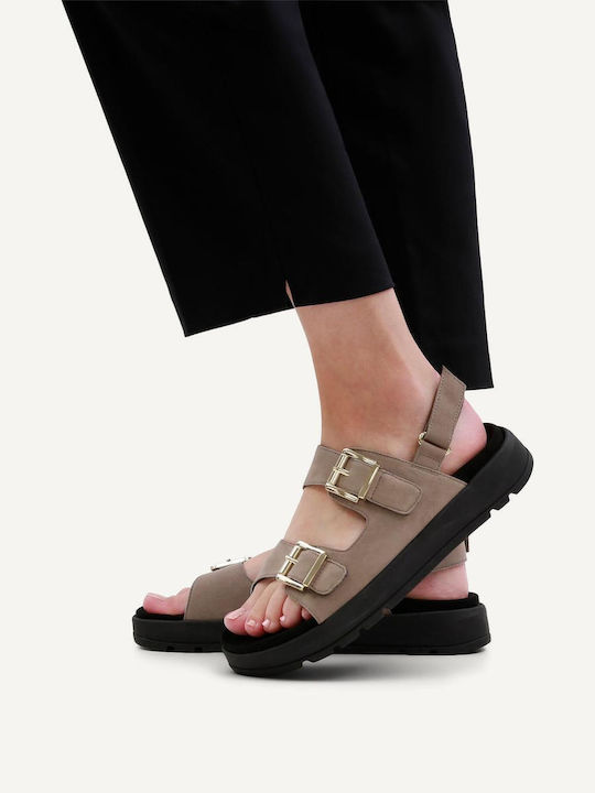 Women's Flat Brown Sandals