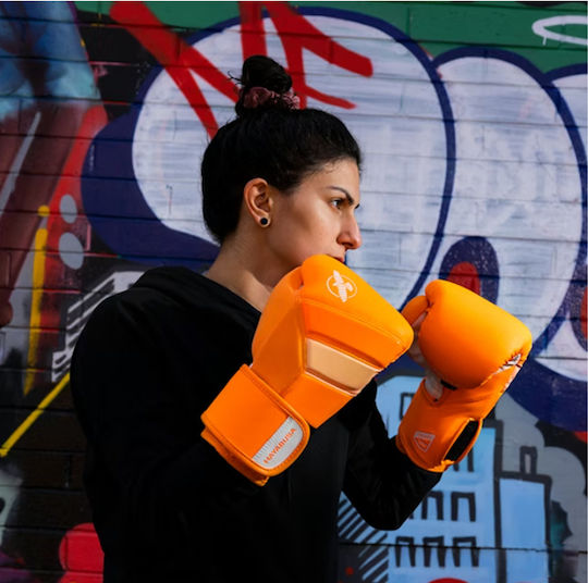 Hayabusa Leather Boxing Gloves for Competition Orange