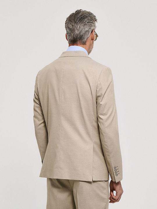 Men's Groom's Beige Suit