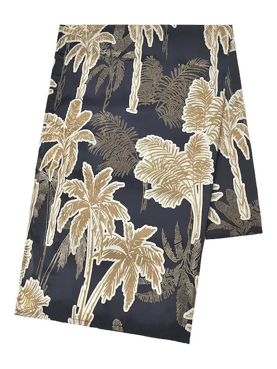 Ble Resort Collection Γυναικείο Μεταξωτό Φουλάρι Μαύρο