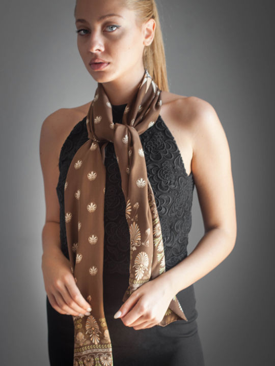 Kalfas Luxury Silk Γυναικείο Μεταξωτό Φουλάρι Μπλε