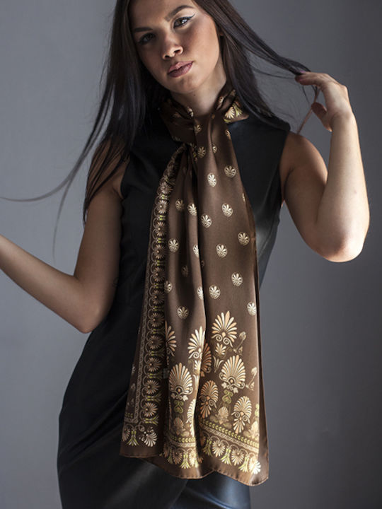 Kalfas Luxury Silk Γυναικείο Μεταξωτό Φουλάρι Μπλε