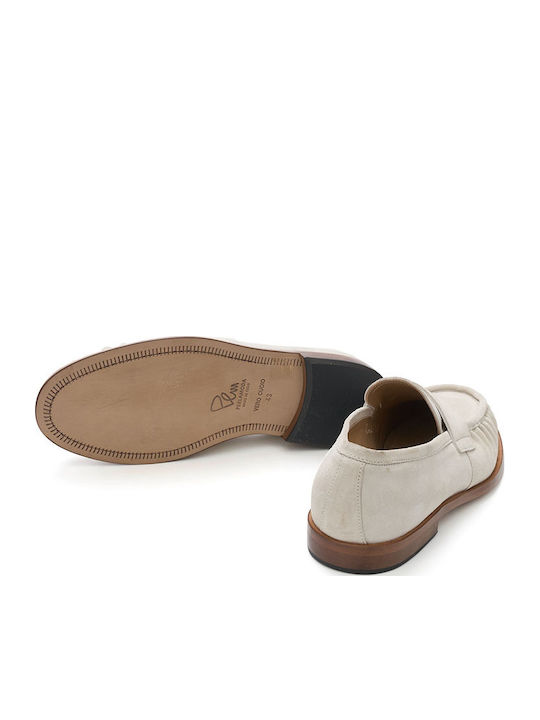 Suede Men's Loafers in Beige Colour