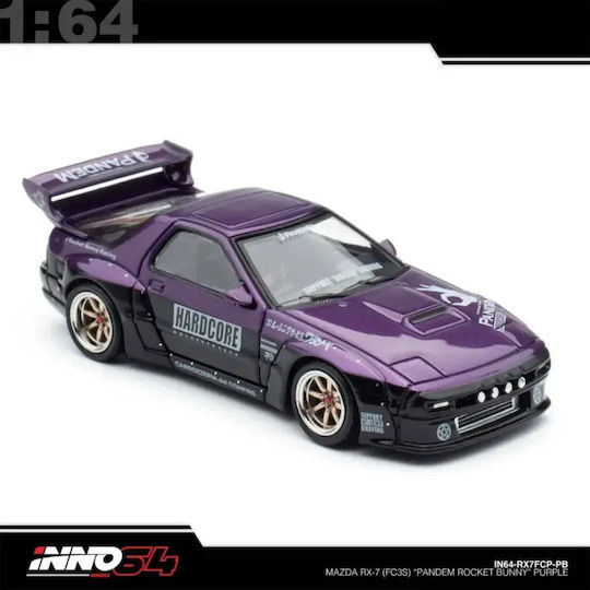 Μοντέλο Αυτοκινήτου Mazda Rx-7 Fc3s Pandem Rocket Bunny Μωβ 1:64 Inno64