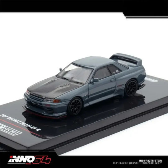Model Mașină Nissan Top Secret R32 GT-R Stealth Gri Scara 1:64 Inno64