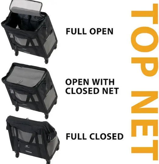 Ferplast Waterproof Trolley for Carrying Dog / Cat up to 15kg Black L48xW46xH26cm