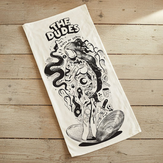 The Dudes White Beach Towel 180x90cm