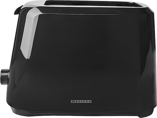 Melissa 2-slot Toaster 700w 6 Browning Levels Removable Crumb Tray Black