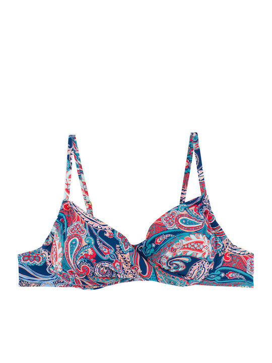 Plus Size Women's Swimsuit Bikini Underwire Flexfit Cups Blue Raf