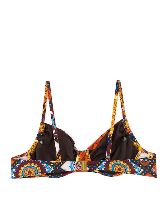 Plus Size Women's Bikini Swimsuit Underwire Flexfit Cups Brown