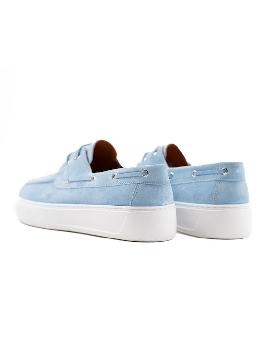 Δερμάτινα Ανδρικά Boat Shoes σε Μπλε Χρώμα