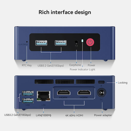 Beelink S13 Mini PC (N-Series N150/12GB DDR4/512GB SSD/W11 Pro)