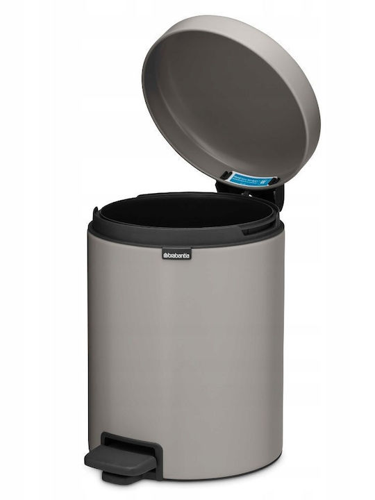 Brabantia Newicon Coș De Gunoi Din Plastic Pentru Baie 5lt Gri