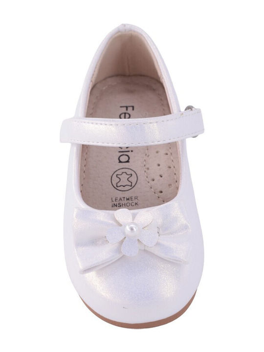 Kinder Pumps & Ballerinas Anatomisch mit Bügel- und Schleifenverschluss Weiße