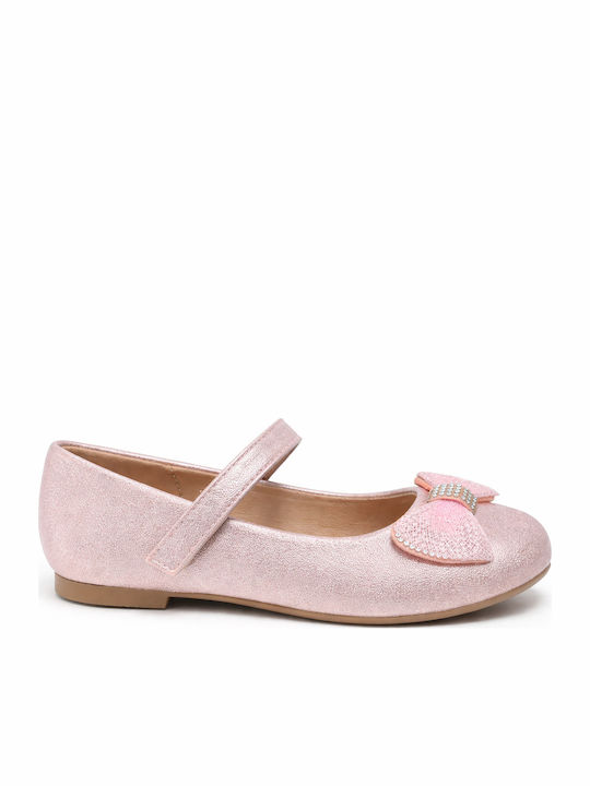 Kids Pumps & Ballerinas Anatomic With Hoop & Loop Closure Leather Pink
