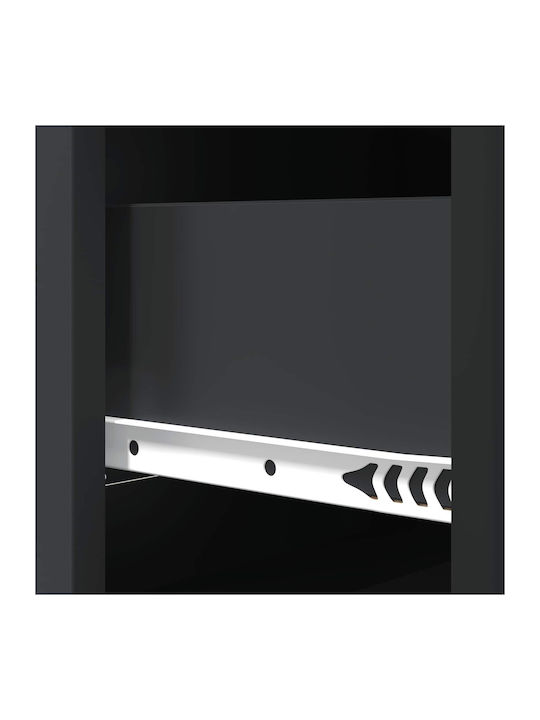 Wooden Sideboard with Drawers Black 66x34.5x87cm
