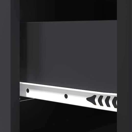 Μπουφές Ξύλινος με Συρτάρια Μαύρος 66x34.5x87cm