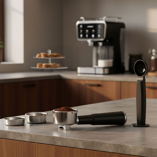 Berdsen Automatische Eingebaute Espressomaschine 1350W Druck 20bar Für Cappuccino Schwarze BD-773