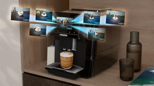 Siemens Eq.700 Automatic Espresso Coffee Machine 1500W Pressure 19bar for Cappuccino with Grinder Grey 2121770