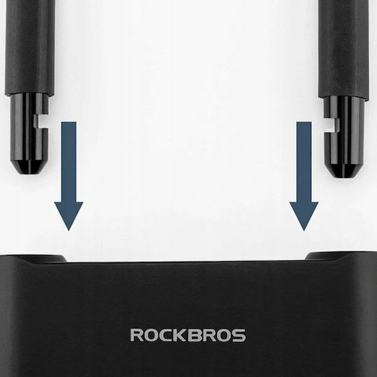 Rockbros Κλειδαριά Ποδηλάτου Κουλούρα με Κλειδί Μαύρη