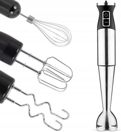 Blender de Mână cu Tijă din Inox 1200W Negru