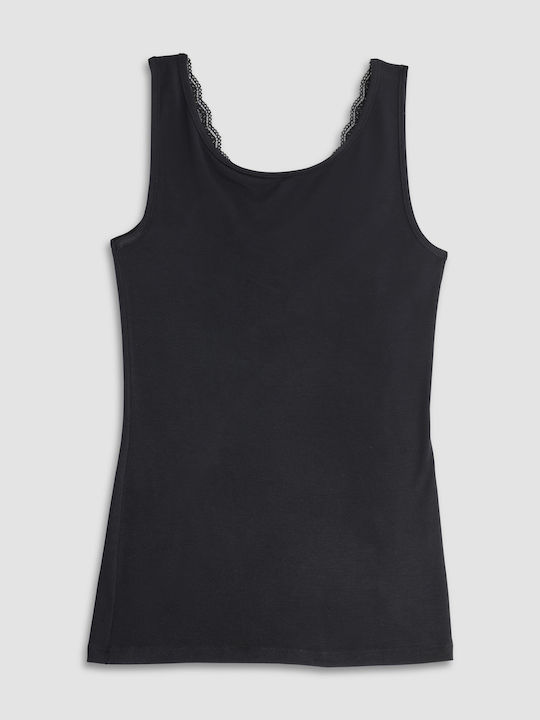 Sleeveless Black Women's Tank Top