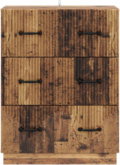 Wooden Brown Bedroom Chest of Drawers 66x34.5x87 cm