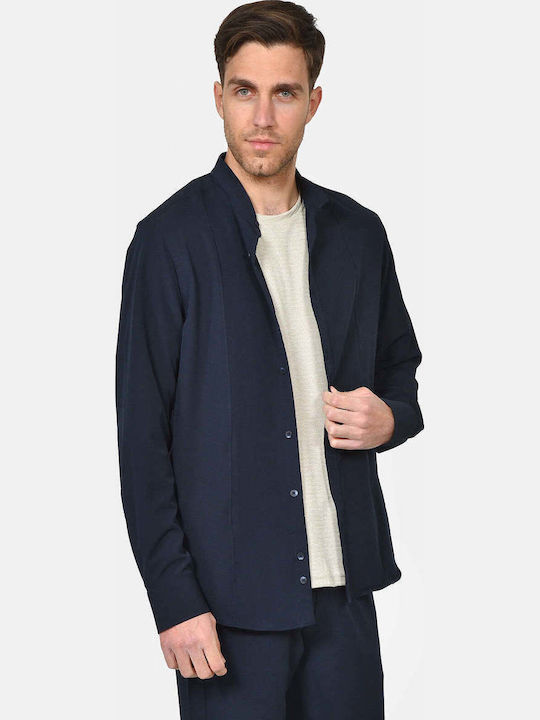 Cămașă Denim Mâneca Scurtă Albastră