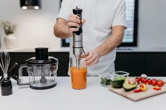 Prime3 Handmixer mit Inox-Stab 1200W Graue
