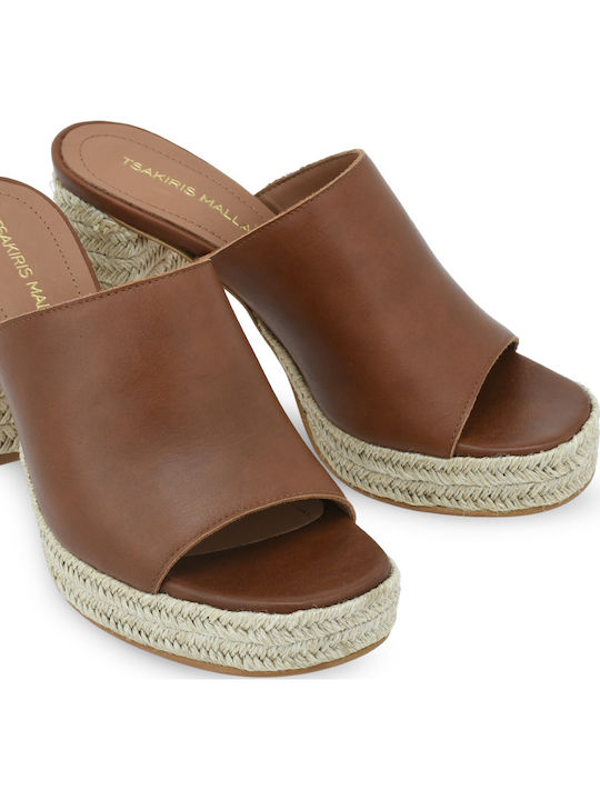 Damen Sandalen Leder Tabac Braun
