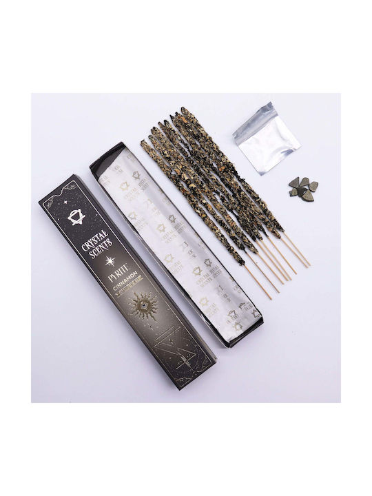 Smudge Kit Handgemachte Raumdüfte Sticks Kombinieren Zimt Parfüm & Energie Natürlicher Kristall Pyrit
