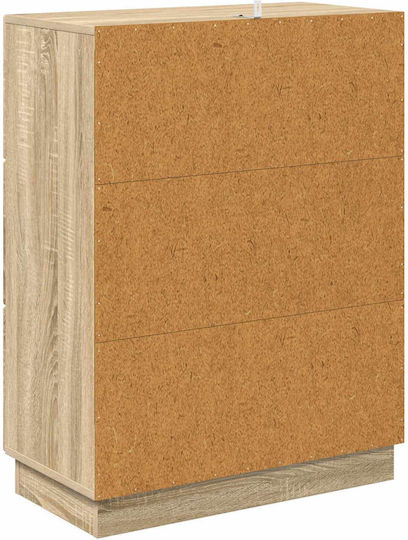 vidaXL Kommode Schlafzimmer Holz mit 3 Schubladen 66x34.5x87cm