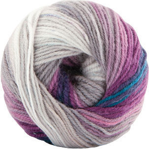 Kamgarn Papatya Batik Knitting Yarn Col554-31 Gray-Purple-Teal Multicolored Acrylic 100g 360m