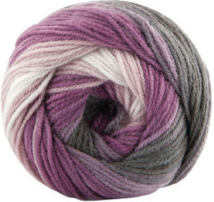 Kamgarn Papatya Batik Strickgarn Col554-22 Grau-Lila-Weiß Mehrfarbig Acrilyc 100gr 360m
