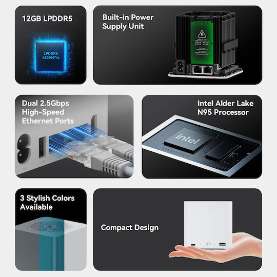 Beelink PC/NAS Mini (N-Series N95/12GB DDR4/1TB SSD/W11 Home)