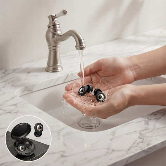 Tech-Protect Quietfit Silicone Earplugs In Black Colour 2 Pieces