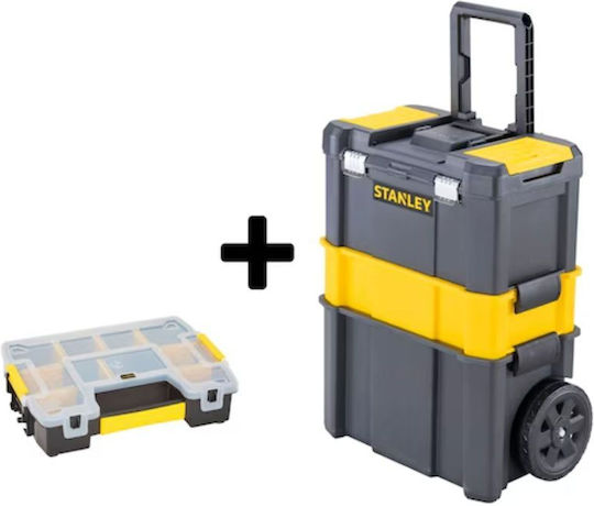 Stanley Essential Stst1-81320 Caz De Unelte Cu Roți Set 2 Bucăți 10 Compartimente