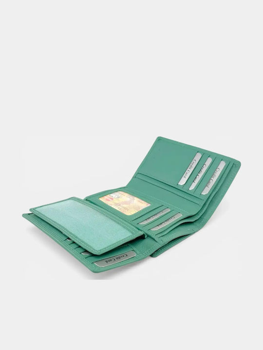 Large Leather Women's Wallet with RFID Green
