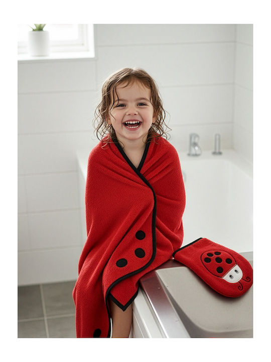 Designer's Cat Set Of Baby Towels 3pcs Ladybug 30x50cm Weight 500gr/m² EPKOJU00000009