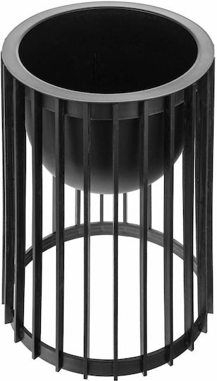 Standing Flower Pot Stand Loft Double-sided Black 53.5 Cm + Insert