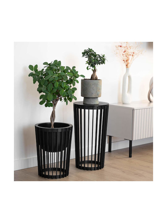 Insert Pot Flower Stands Loft Round Black 29 Cm