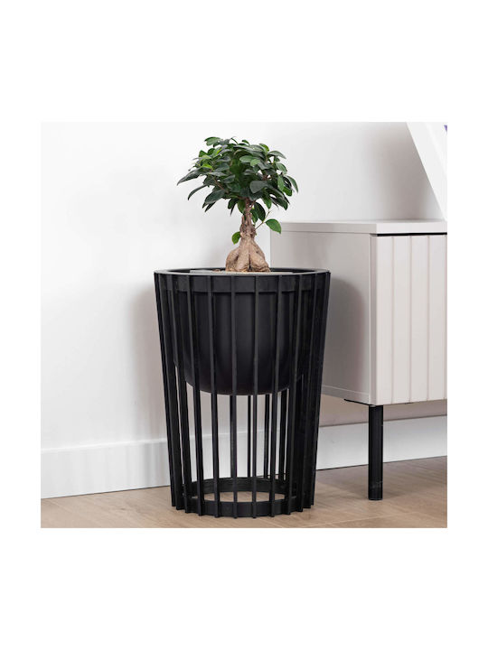 Standing Flower Stand Loft Double-sided Black 39.5 Cm + 2x Insert